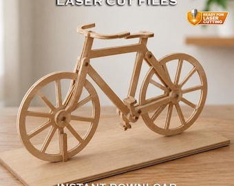 Vintage Fahrradmodell Laser Cut Dateien | Holz Bike CNC Pattern (Digitaler Download)