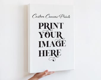 Personalized Photo Canvas Wall Art, Create Your Own Canvas, Custom Family Portrait, Memorial Photo Gift, Custom Photography Keepsake