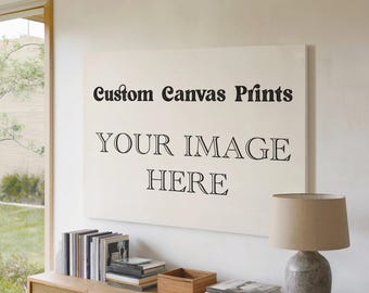 Custom Photo Wall Art, Personalized Canvas Housewarming Gift, Create Your Own Canvas, Memorial Photo Gift, Custom Office Decor