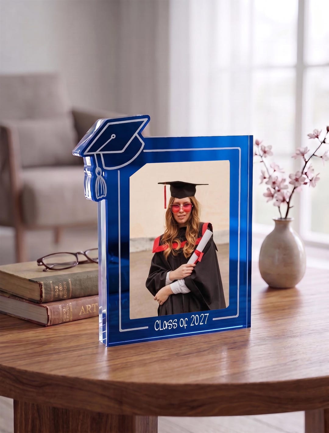 Personalization Grad Photo Frame Custom Photo Class of 2027 Acrylic Frame, Personalization Class of 2026 ...