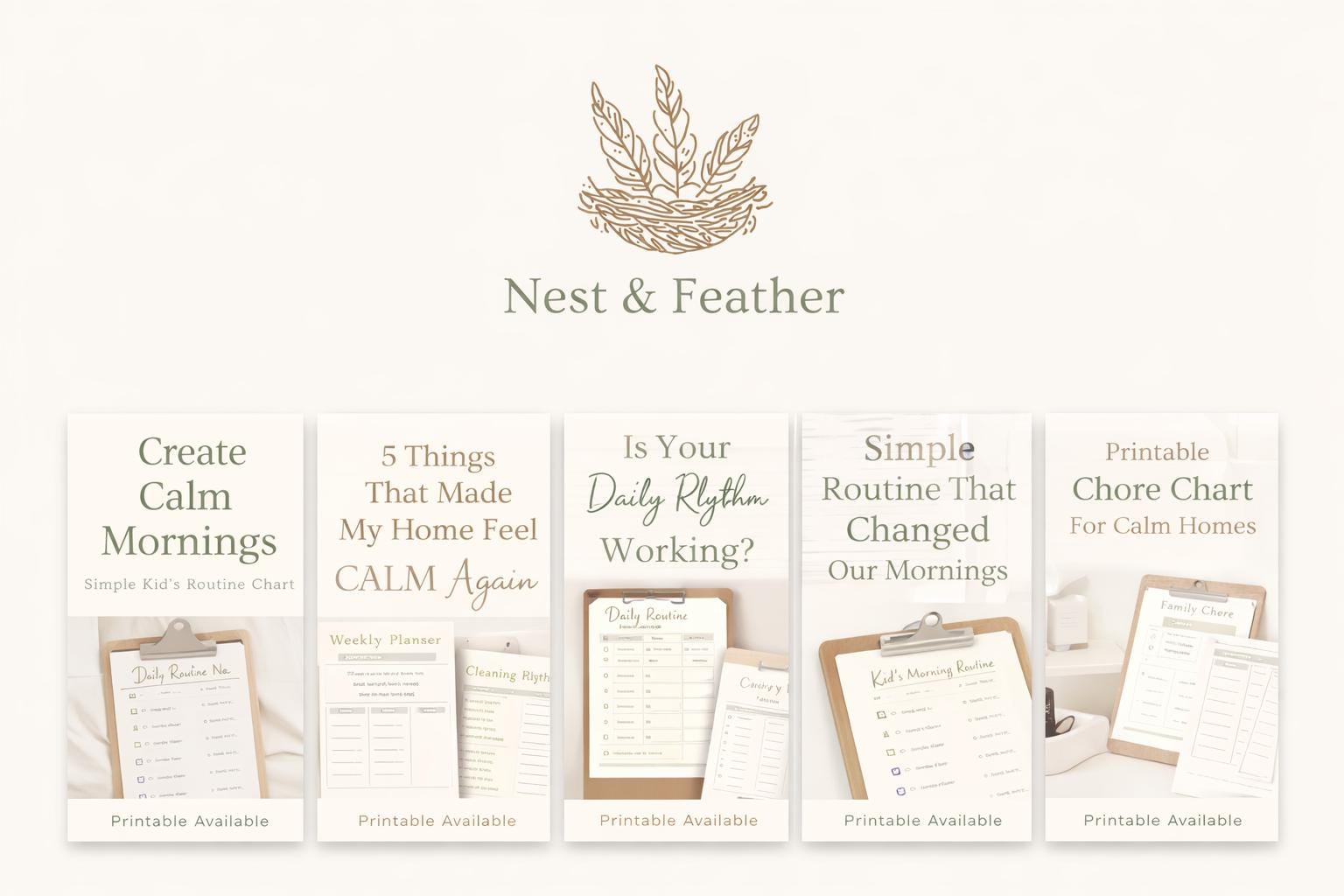 Minimalist Family Routine Chart | Customizable Daily Planner (digital ...