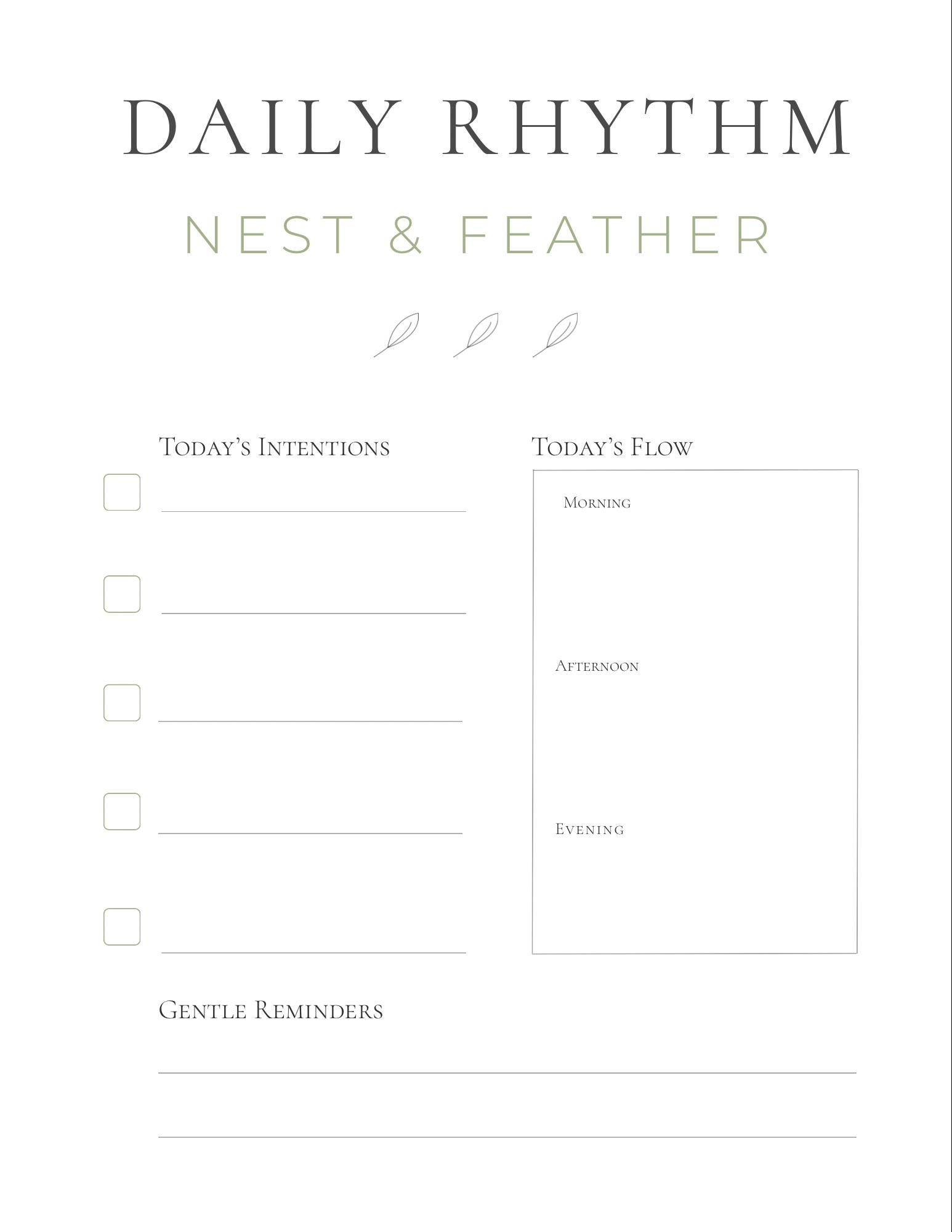 Minimalist Family Routine Chart | Customizable Daily Planner (digital ...