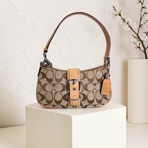 Brown leather vintage coach bag - Etsy.de