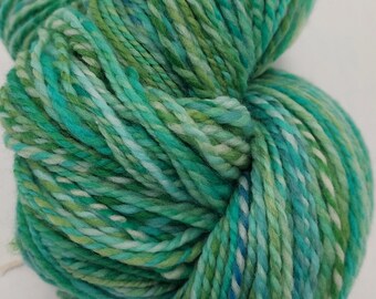 Lime Light Organic Polwarth handspun wool yarn