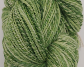 Side of Lime Superwash Merino/Nylon blend handspun wool yarn