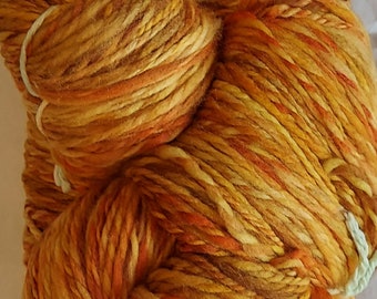 Pumpkin Brew superwash merino/nylon blend wool yarn