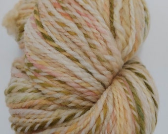 Just Peachy Polwarth handspun wool yarn