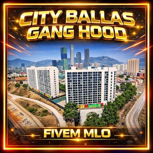 City Ballas Gang Hood / Fivem mlo / Mlo / Ottimizzato / Gioco di ruolo / Alta qualità /
