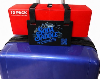Soda Saddle - A soda carrier to put on top of your luggage.