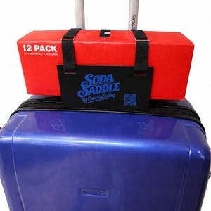 Soda Saddle - A soda carrier to put on top of your luggage.