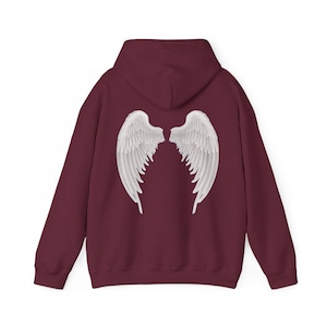 Angel Wings Hoodie | Unisex Heavy Blend™ Hooded Sweatshirt image 3