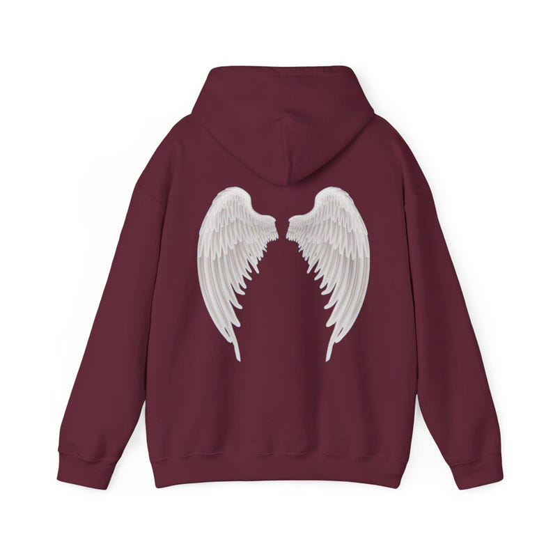 Angel Wings Hoodie | Unisex Heavy Blend™ Hooded Sweatshirt image 3