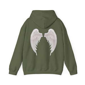 Angel Wings Hoodie | Unisex Heavy Blend™ Hooded Sweatshirt image 4