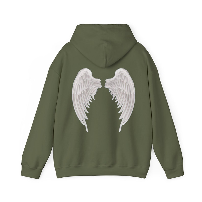 Angel Wings Hoodie | Unisex Heavy Blend™ Hooded Sweatshirt image 4