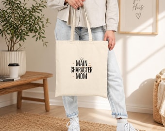 Main Character Mom Tote Bag | Minimalist Streetwear Canvas Bag