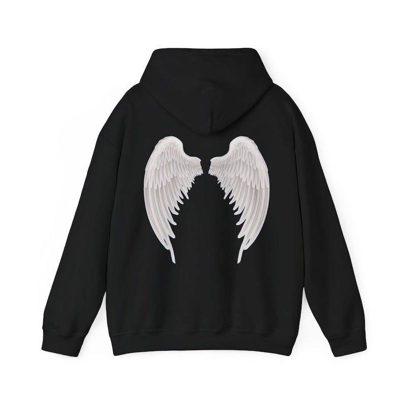 Angel Wings Hoodie | Unisex Heavy Blend™ Hooded Sweatshirt image 2