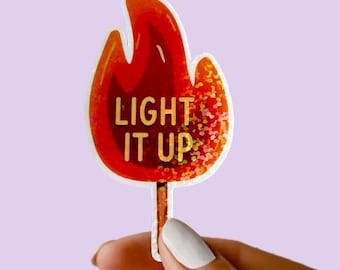 Light It Up Match Sticker | Crescent City Inspired | Fantasy Reader Sticker | Bookish Flame Sticker | BookTok Gift | Kindle Sticker