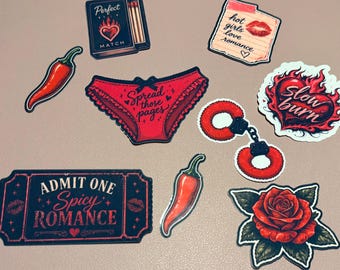 Spicy Romance Bookish Sticker Pack- 9pcs