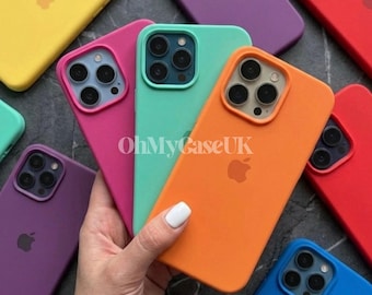 Bright Colorful Rainbow Simple Minimalist Liquid Silicone Phone Case Soft Protective Cover
