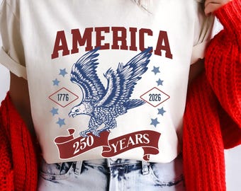 America 250th Anniversary Eagle Shirt, Patriotic 1776-2026 Comfort Colors Tee