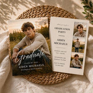grad card front and back Graduation Announcement (5x7) Card main image 0