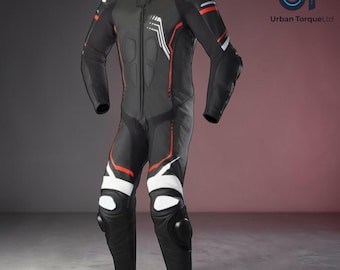 Urban Torque Pro Leather Motorcycle Racing Suit | CE Armored One-Piece Biker Gear