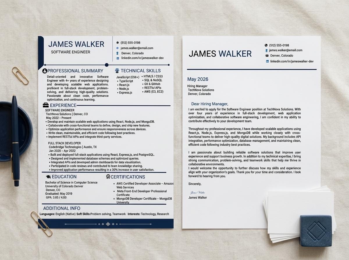 Modern ATS Friendly Resume Template | Clean Editable CV for Canva ...