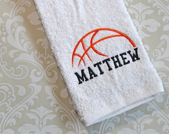 Basketball Personalized Towel #2  BST02 // Senior Gift // Basketball mom // Gift for him // Coach Gift // Gift for her // Team gift