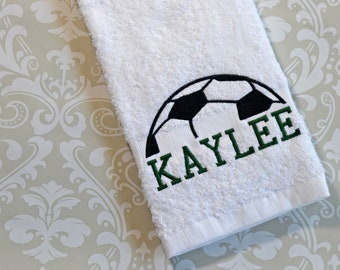 Personalized Soccer Team Towel #2 STS2  // Soccer Coach Gifts // Soccer Gifts // Soccer Mom // Team Gift// Personalized Gift