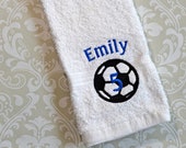 Personalized Soccer Towel ST016  // Soccer Coach Gifts // Soccer Gifts // Personalized // Soccer Mom