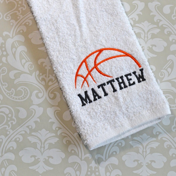 Basketball Personalized Towel #2  BST02 // Senior Gift // Basketball mom // Gift for him // Coach Gift // Gift for her // Team gift