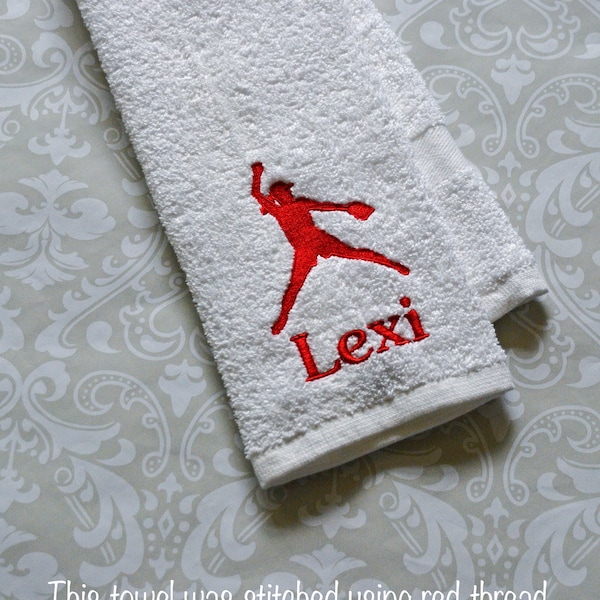 Personalized Softball Hand Towel Pitcher ST0152 // Softball Gift // Softball Towel // softball mom Gift // softball player