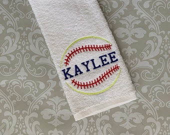 Personalized Softball Team Hand Towel #5 STSB5 // Personalized Gift // Softball Towel // Softball Mom // Gift For Her// Personalized Gift