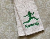 Personalized Triple Jump (Female) Towel ST0099 // track and field gift // coach gift // Jump // Jumper