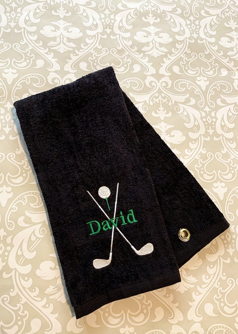 Personalized Golf Bag Towel w/ Grommet ST068 // Golf Gifts for Etsy