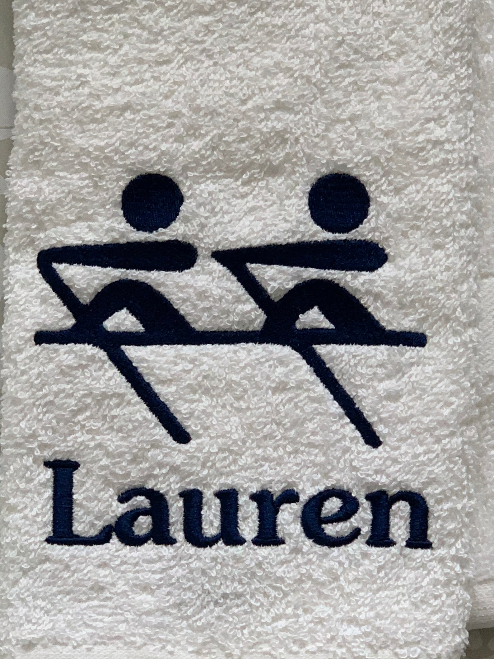 Personalized Rowing Towel Double ST091 // Rower Gift // Etsy