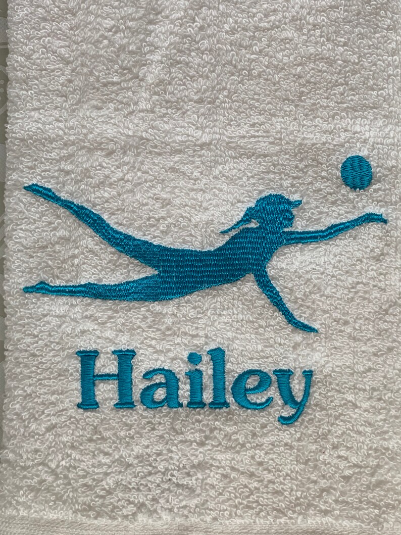 Personalized Female Beach Volleyball Towel BVBST01 // Etsy