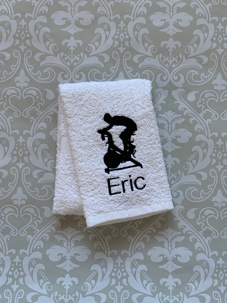 Personalized Indoor Cycling Towel STIC1 // Cycling Towel // Etsy
