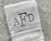 Monogrammed  Bath Towel Century BT002CE // Personalized // Graduation Gift // Wedding Gift // College