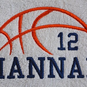 Personalized Basketball Towel, Embroidered Team Gift image 2