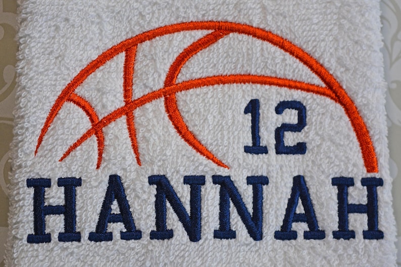 Personalized Basketball Towel, Embroidered Team Gift image 2