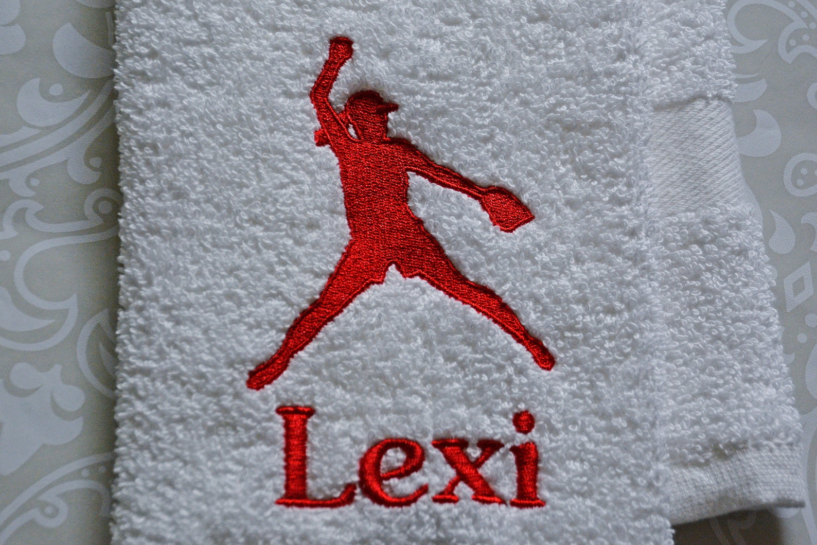 Personalized Softball Pitcher Towel 2 ST0152 // Softball Etsy