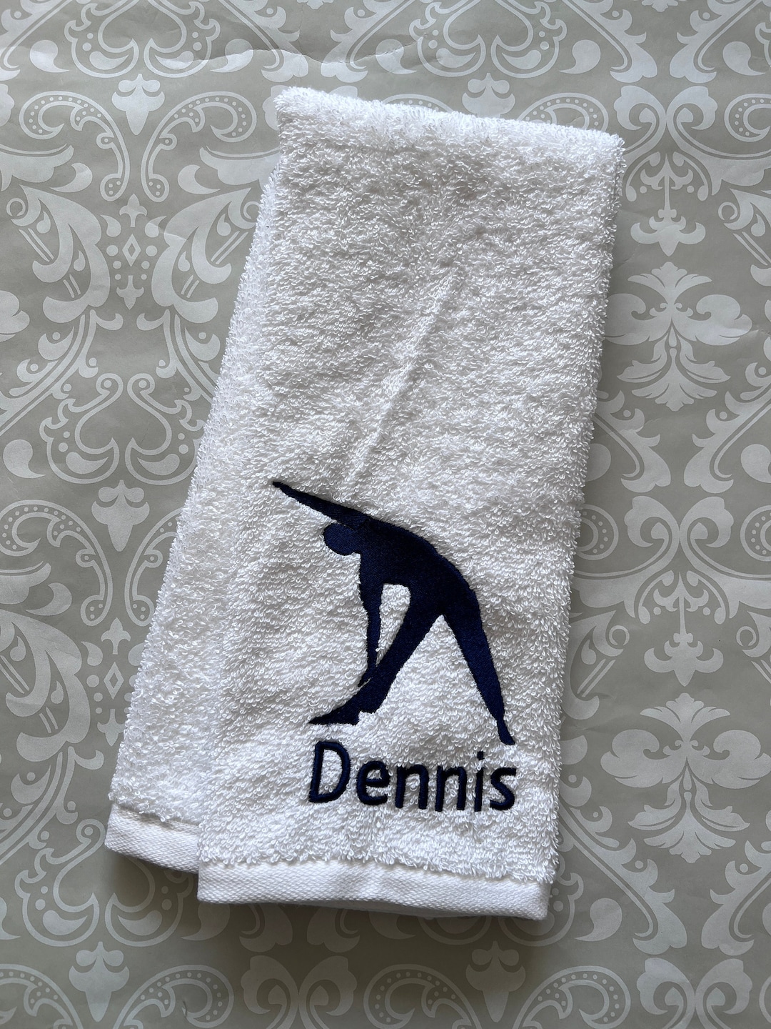 Personalized Yoga Towel Male STY01 // Yoga Gift // Sweat Towel // Gym