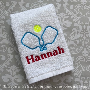 Personalized Pickleball Towel ST0122 // Personalized Gift // Paddle // Gift for Him // Gift for Her // Pickleball Coach Gift