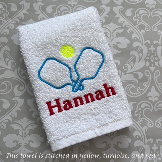 Personalized Embroidered Pickleball Towel: Sport Gift