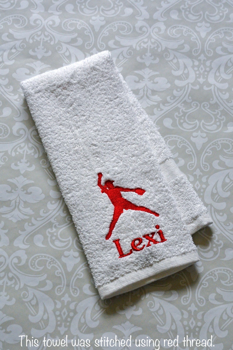 Personalized Softball Hand Towel Pitcher ST0152 \/\/ Softball Gifts \/\/ Team Gift \/\/ Mom Gift \/\/ Player