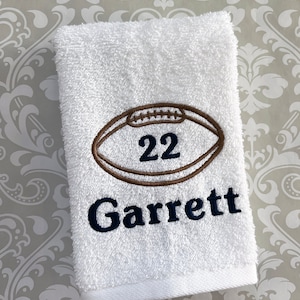 Personalized Football Towel #2  ST0071 //Football Coach Gift // Football Player Gift // Team Gift // Football Mom// Personalized Gift