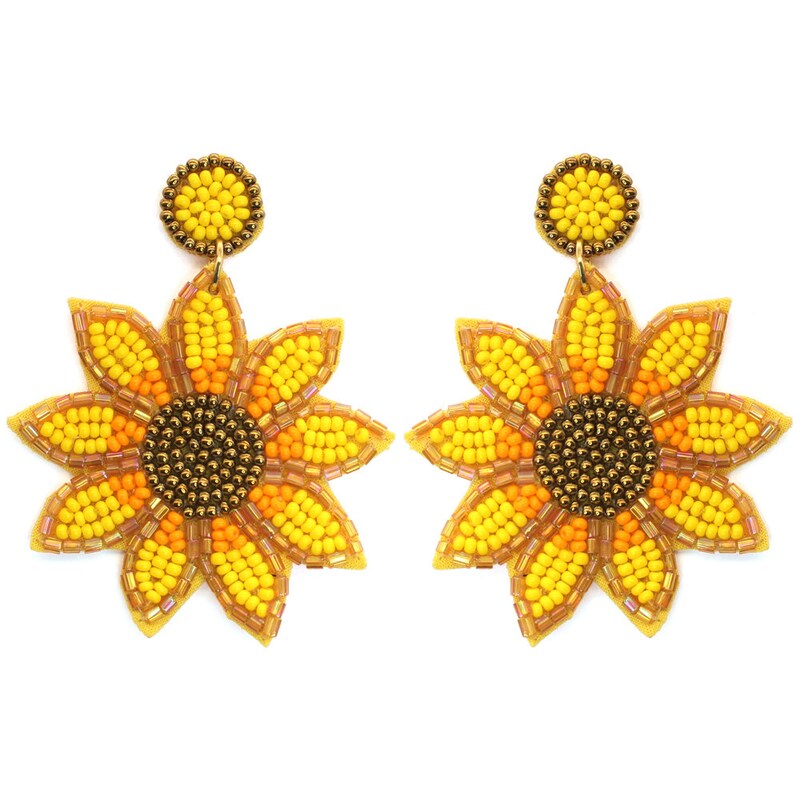 Wayuu Yellow Beaded Earring main image 1