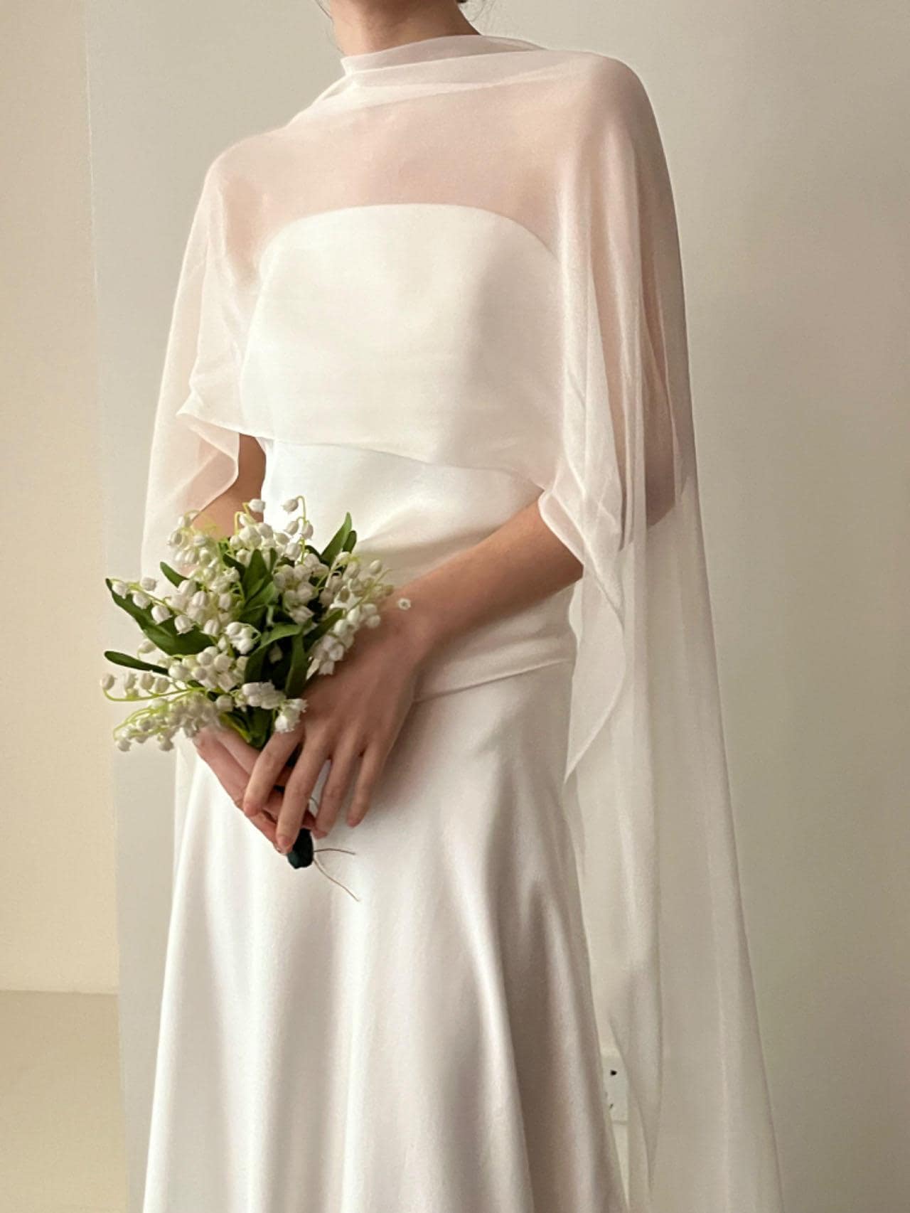 etsy chiffon wedding dress Mermaid Silhouette Silk Lace Chiffon Wedding Dresses / Custom Made Wedding Gowns / Boho Wedding Dress