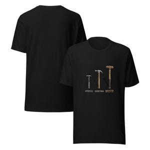 Camiseta de carpintero "De aprendiz a maestro" / Regalo para carpinteros / Camiseta divertida para carpinteros